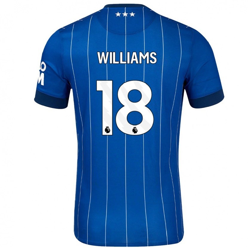 Danxen Uomo Maglia Brandon Williams #18 Blu Navy Kit Gara Home 2024/25 Maglietta
