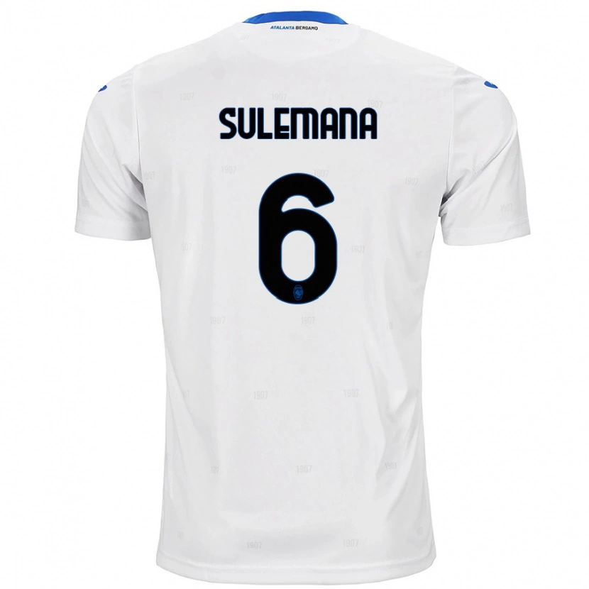 Danxen Uomo Maglia Ibrahim Sulemana #6 Bianco Kit Gara Away 2024/25 Maglietta