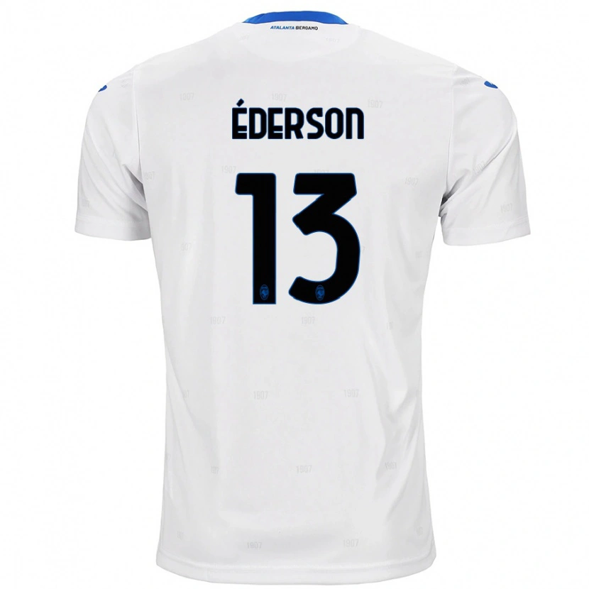 Danxen Uomo Maglia Éderson #13 Bianco Kit Gara Away 2024/25 Maglietta