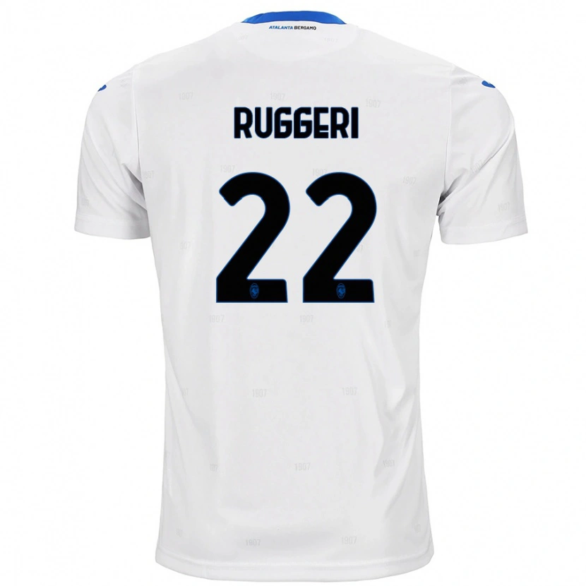Danxen Uomo Maglia Matteo Ruggeri #22 Bianco Kit Gara Away 2024/25 Maglietta