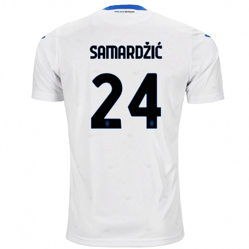 Danxen Uomo Maglia Lazar Samardžić #24 Bianco Kit Gara Away 2024/25 Maglietta