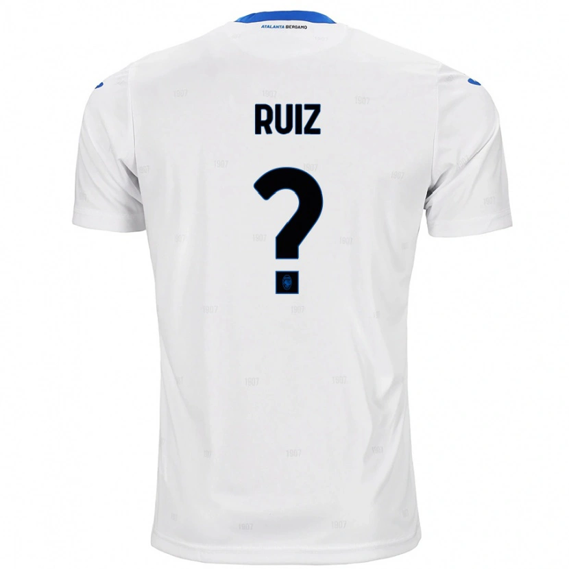 Danxen Uomo Maglia Gerard Ruiz #0 Bianco Kit Gara Away 2024/25 Maglietta