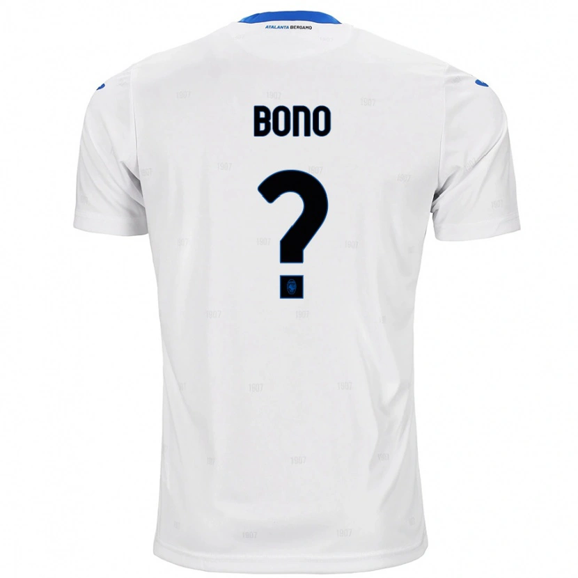 Danxen Uomo Maglia Davide Bono #0 Bianco Kit Gara Away 2024/25 Maglietta