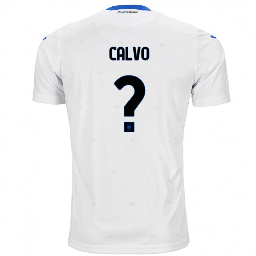 Danxen Uomo Maglia Filippo Calvo #0 Bianco Kit Gara Away 2024/25 Maglietta