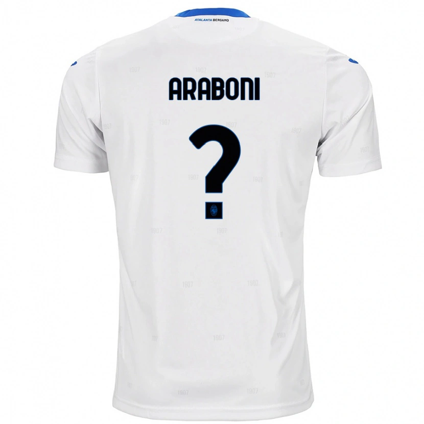 Danxen Uomo Maglia Sebastiano Araboni #0 Bianco Kit Gara Away 2024/25 Maglietta