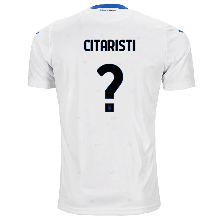Danxen Uomo Maglia Christian Citaristi #0 Bianco Kit Gara Away 2024/25 Maglietta