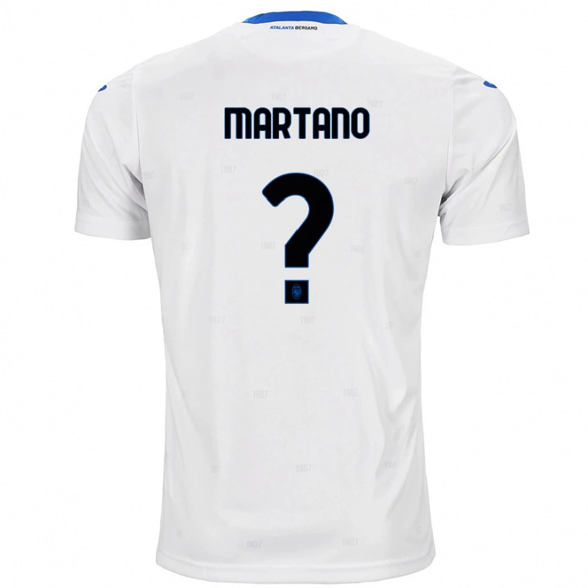 Danxen Uomo Maglia Aldo Martano #0 Bianco Kit Gara Away 2024/25 Maglietta