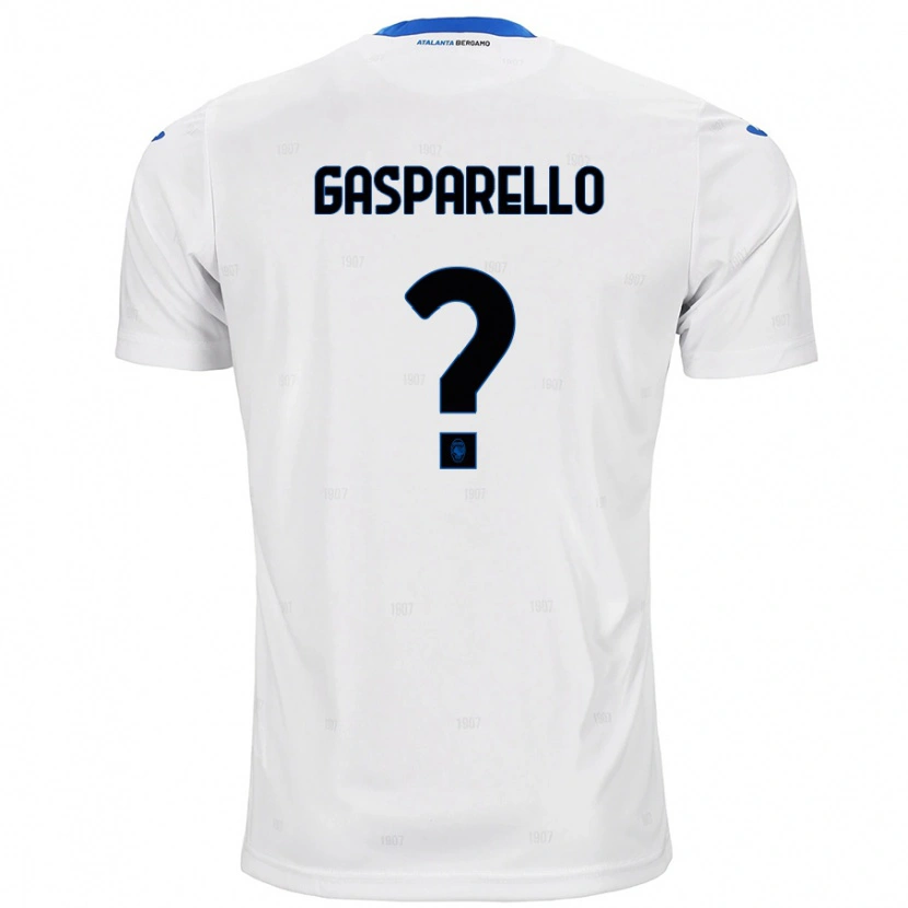 Danxen Uomo Maglia Francesco Gasparello #0 Bianco Kit Gara Away 2024/25 Maglietta