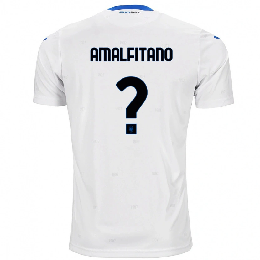 Danxen Uomo Maglia Nicolò Amalfitano #0 Bianco Kit Gara Away 2024/25 Maglietta