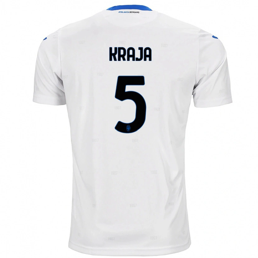 Danxen Uomo Maglia Erdis Kraja #5 Bianco Kit Gara Away 2024/25 Maglietta