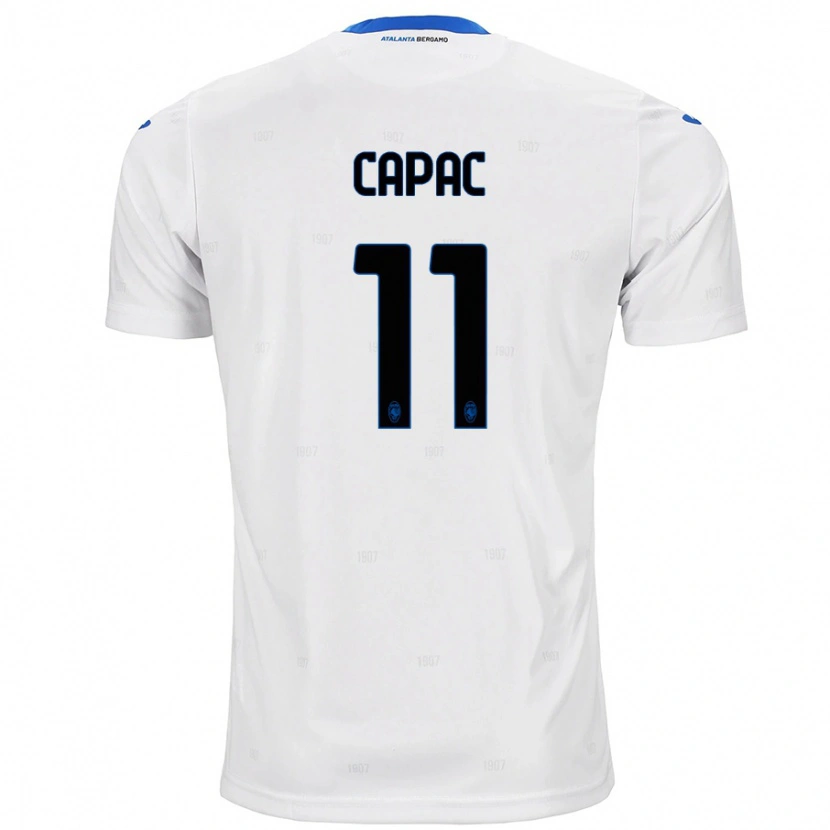 Danxen Uomo Maglia Alexandru Capac #11 Bianco Kit Gara Away 2024/25 Maglietta