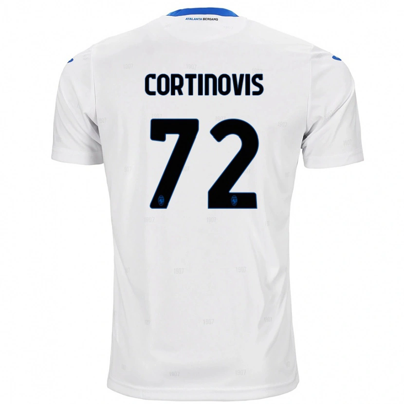 Danxen Uomo Maglia Alessandro Cortinovis #72 Bianco Kit Gara Away 2024/25 Maglietta