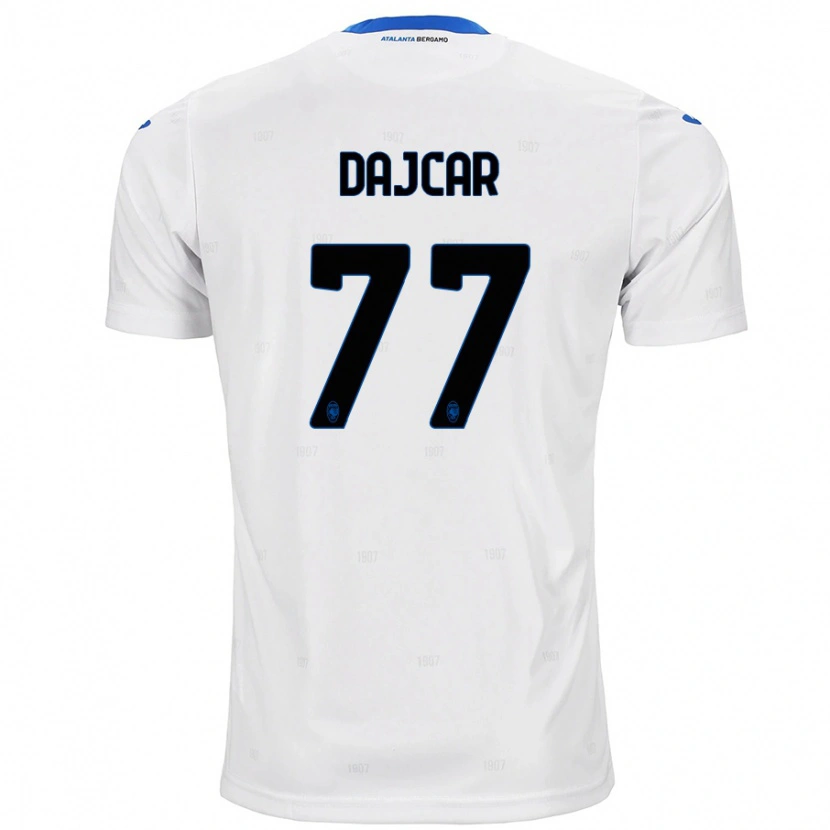 Danxen Uomo Maglia Matevz Dajcar #77 Bianco Kit Gara Away 2024/25 Maglietta