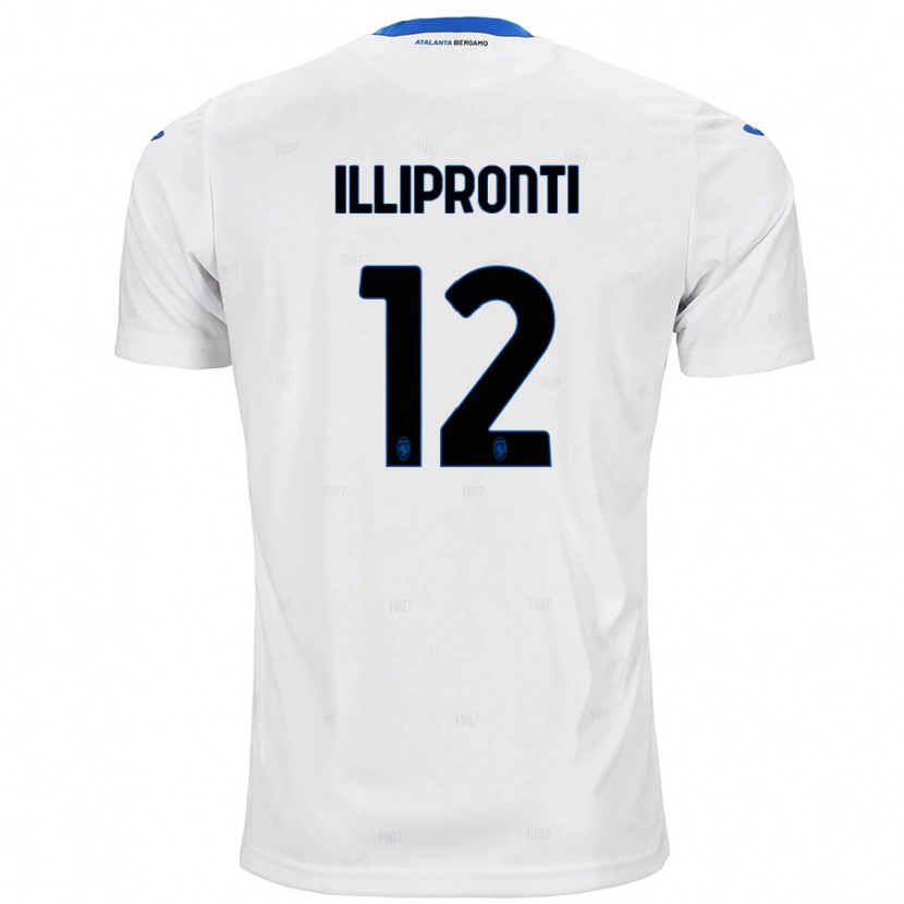 Danxen Uomo Maglia Filippo Illipronti #12 Bianco Kit Gara Away 2024/25 Maglietta