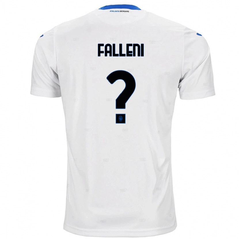 Danxen Uomo Maglia Alessandro Falleni #0 Bianco Kit Gara Away 2024/25 Maglietta