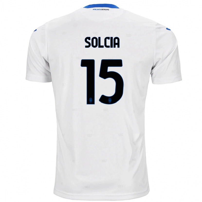 Danxen Uomo Maglia Daniele Solcia #15 Bianco Kit Gara Away 2024/25 Maglietta