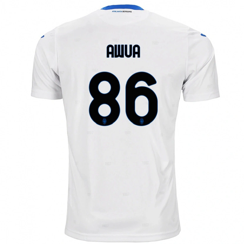 Danxen Uomo Maglia Theophilus Awua #86 Bianco Kit Gara Away 2024/25 Maglietta
