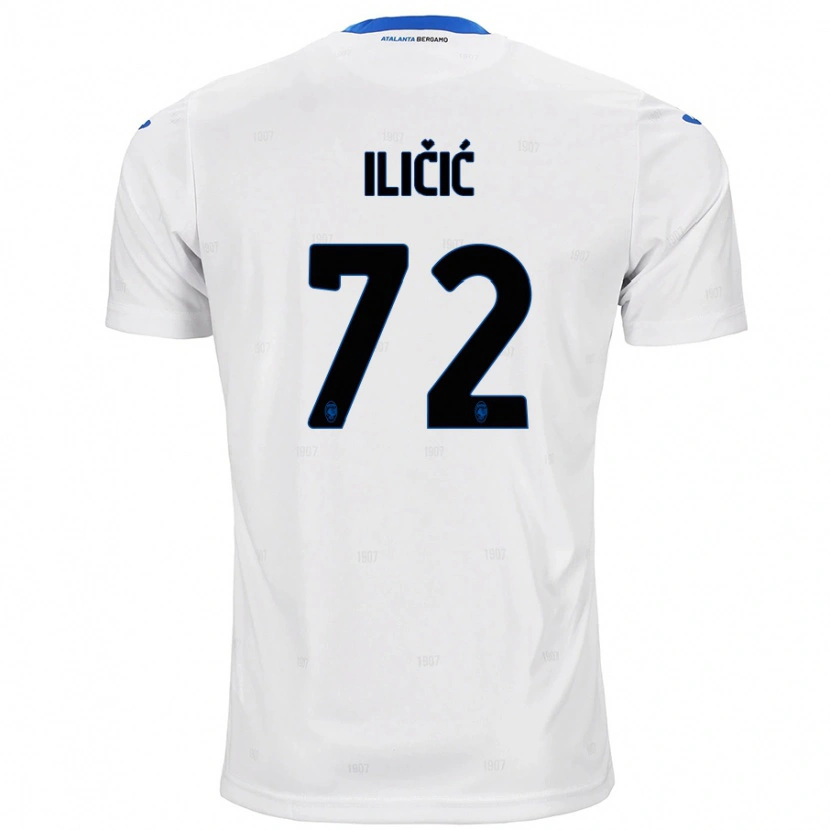 Danxen Uomo Maglia Josip Ilicic #72 Bianco Kit Gara Away 2024/25 Maglietta