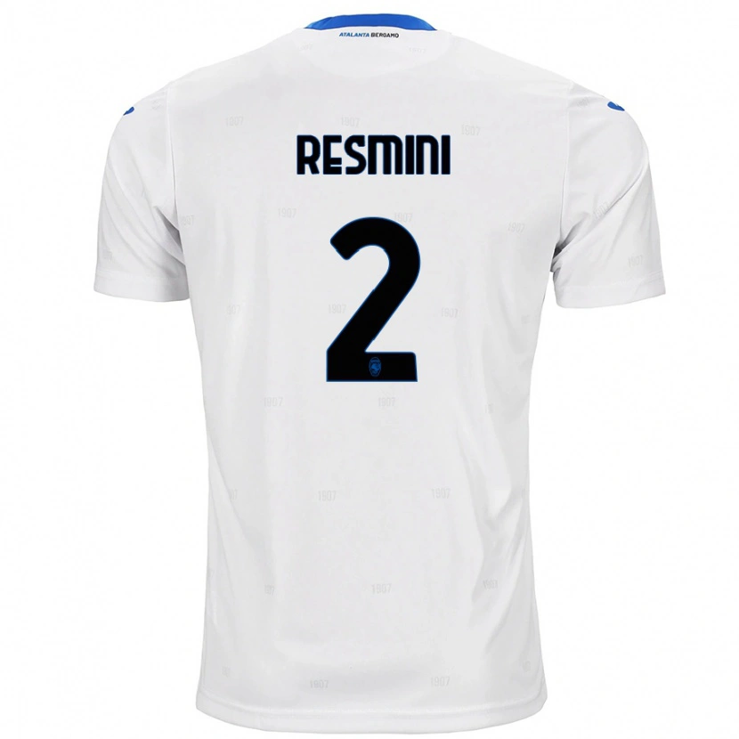 Danxen Uomo Maglia Martina Resmini #2 Bianco Kit Gara Away 2024/25 Maglietta