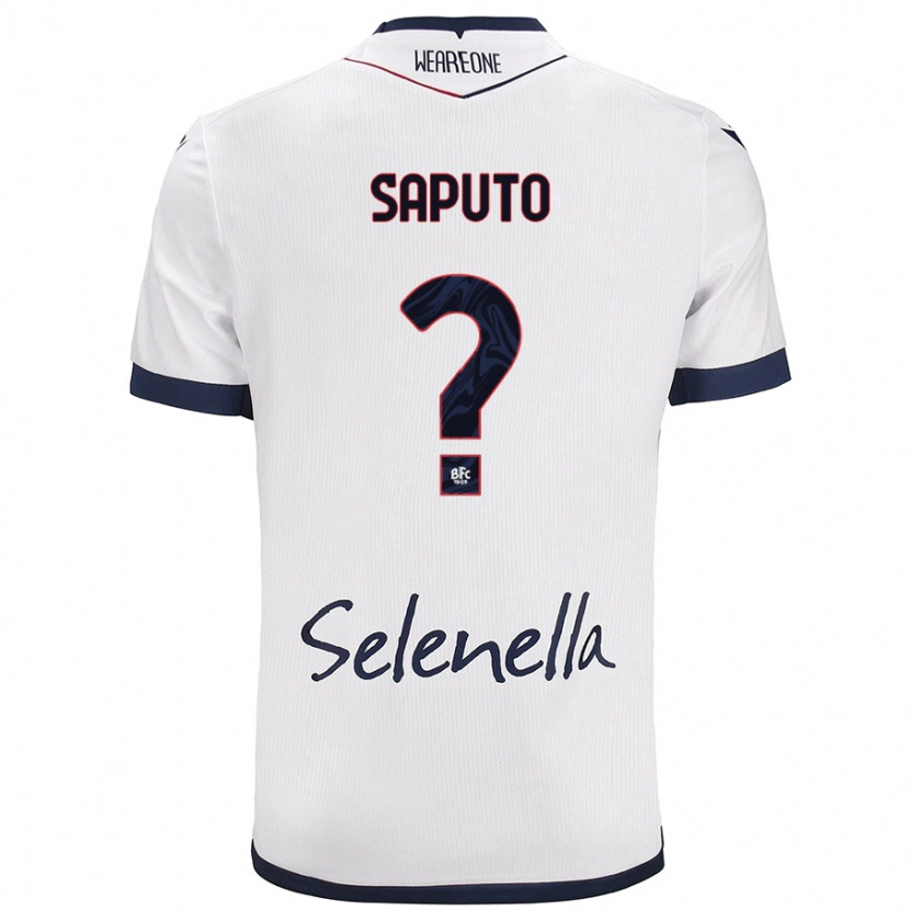 Danxen Uomo Maglia Jesse Saputo #0 Bianco Blu Reale Kit Gara Away 2024/25 Maglietta