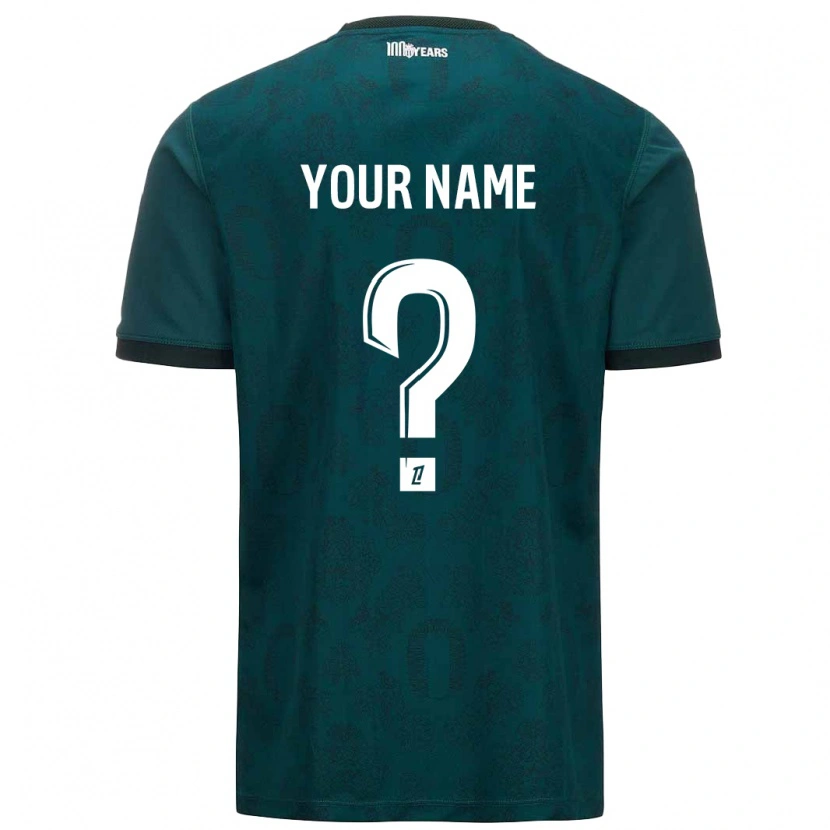 Danxen Uomo Maglia Il Tuo Nome #0 Verde Scuro Kit Gara Away 2024/25 Maglietta