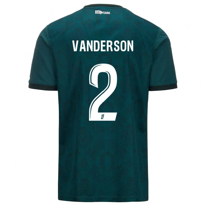 Danxen Uomo Maglia Vanderson #2 Verde Scuro Kit Gara Away 2024/25 Maglietta