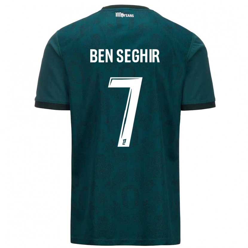 Danxen Uomo Maglia Eliesse Ben Seghir #7 Verde Scuro Kit Gara Away 2024/25 Maglietta