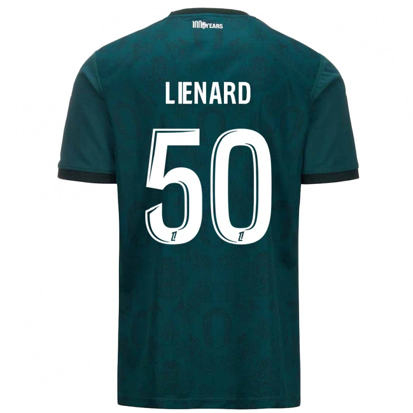 Danxen Uomo Maglia Yann Lienard #50 Verde Scuro Kit Gara Away 2024/25 Maglietta