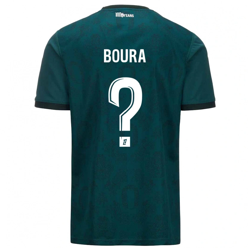 Danxen Uomo Maglia Amal Boura #0 Verde Scuro Kit Gara Away 2024/25 Maglietta