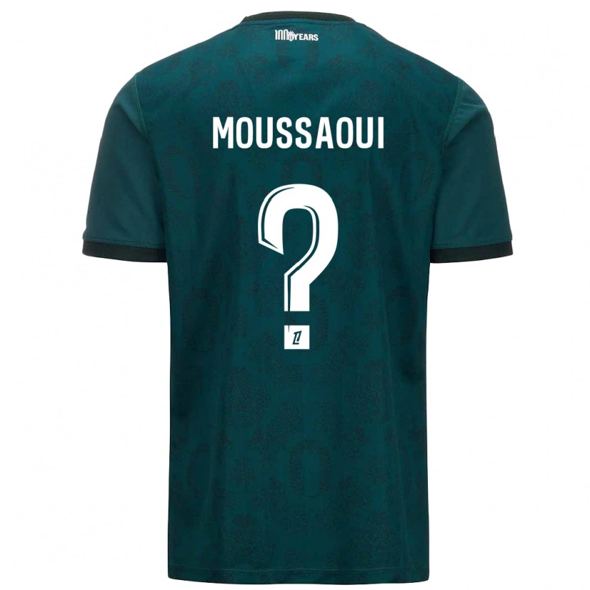 Danxen Uomo Maglia Wassim Moussaoui #0 Verde Scuro Kit Gara Away 2024/25 Maglietta