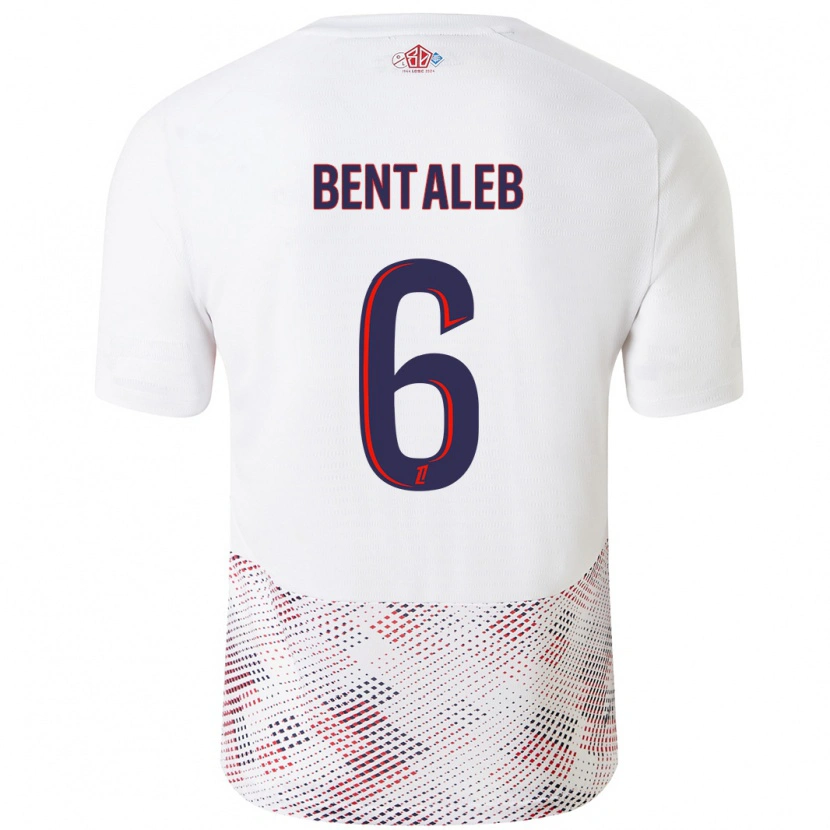 Danxen Uomo Maglia Nabil Bentaleb #6 Bianco Blu Reale Kit Gara Away 2024/25 Maglietta