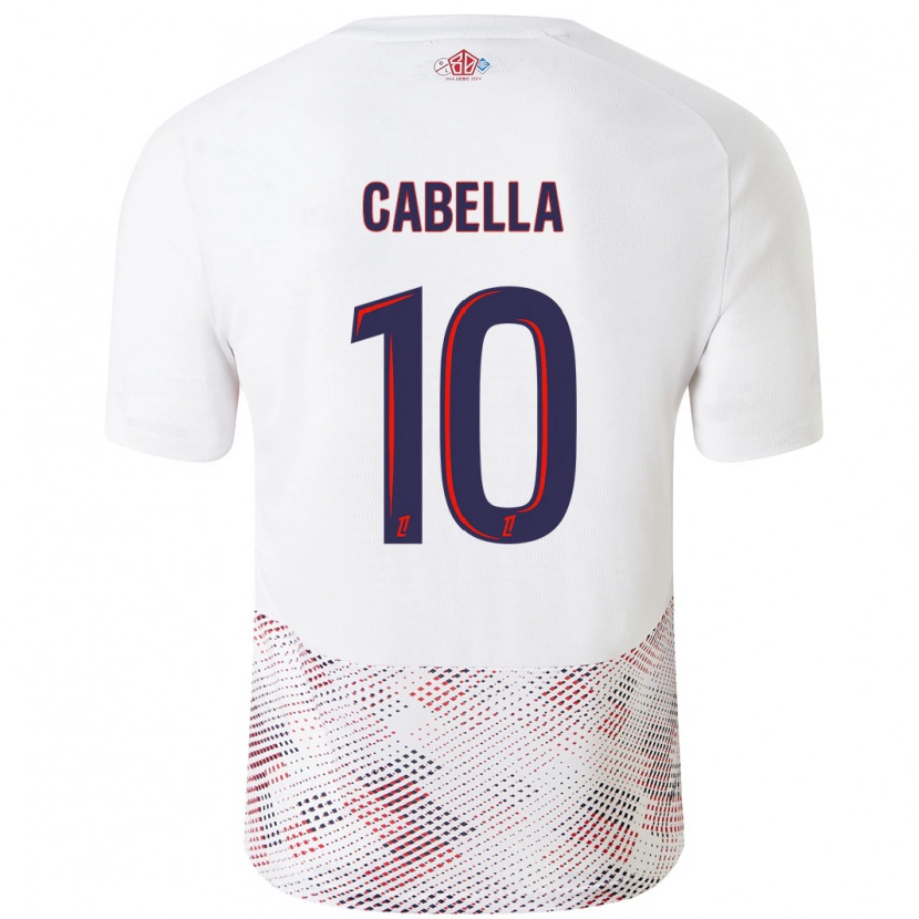 Danxen Uomo Maglia Rémy Cabella #10 Bianco Blu Reale Kit Gara Away 2024/25 Maglietta