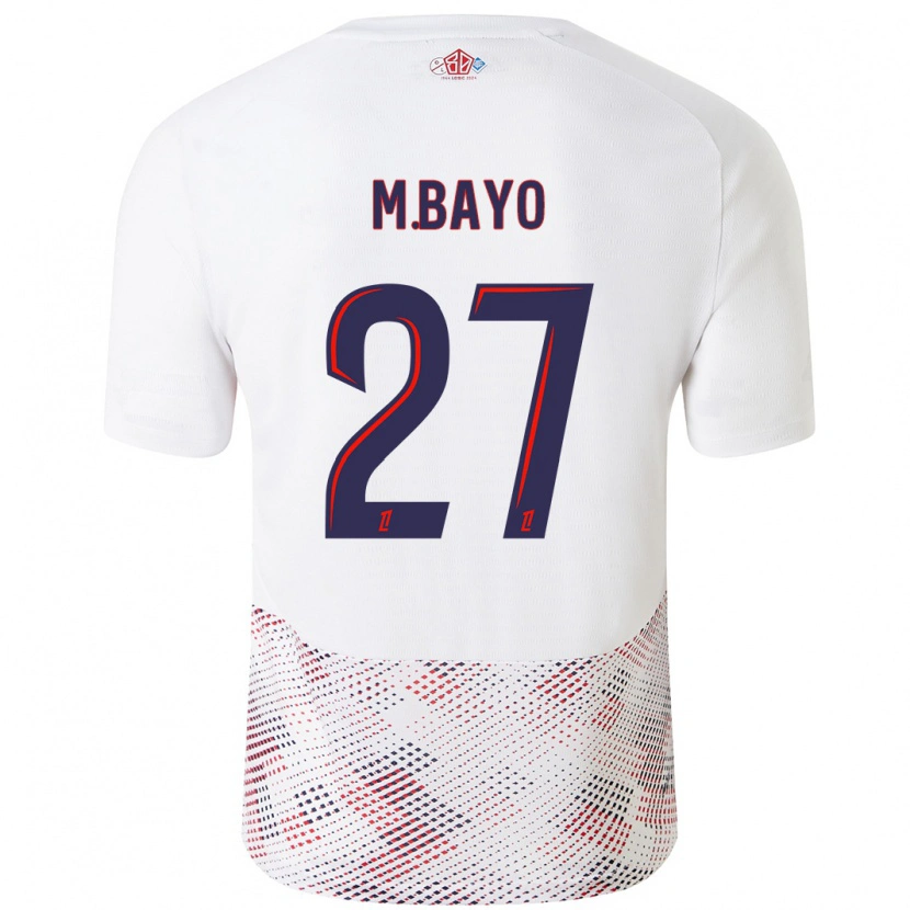 Danxen Uomo Maglia Mohamed Bayo #27 Bianco Blu Reale Kit Gara Away 2024/25 Maglietta