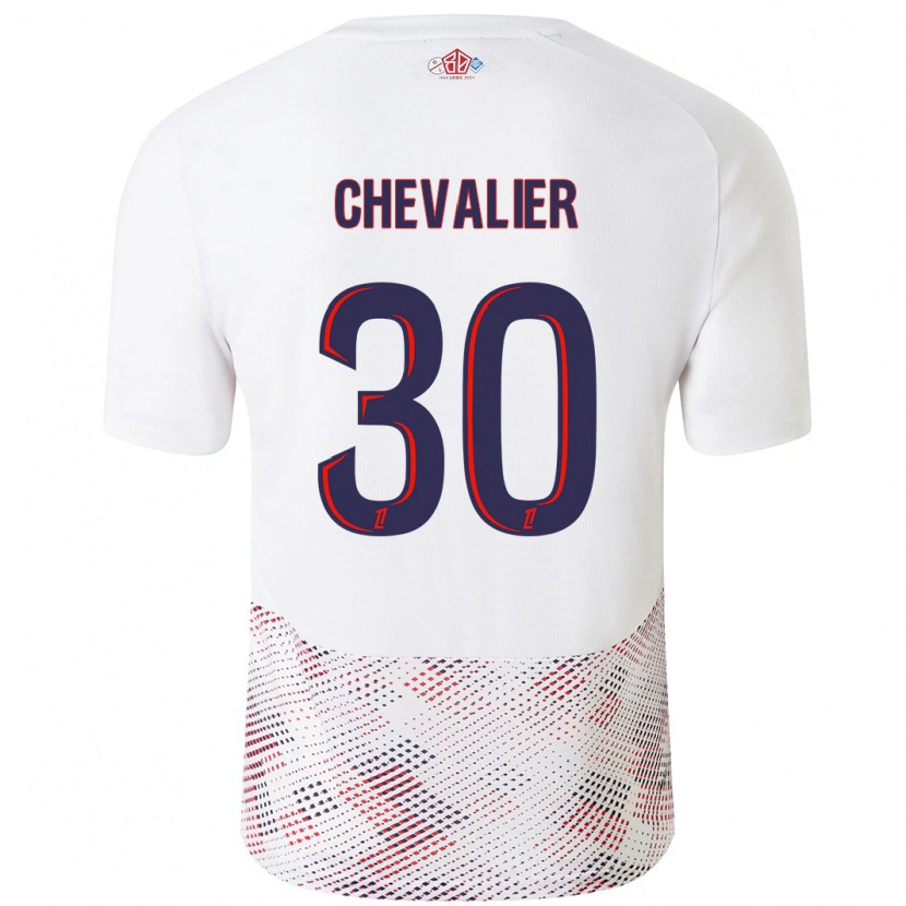 Danxen Uomo Maglia Lucas Chevalier #30 Bianco Blu Reale Kit Gara Away 2024/25 Maglietta