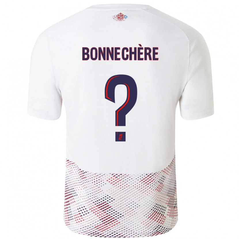 Danxen Uomo Maglia Victor Bonnechère #0 Bianco Blu Reale Kit Gara Away 2024/25 Maglietta