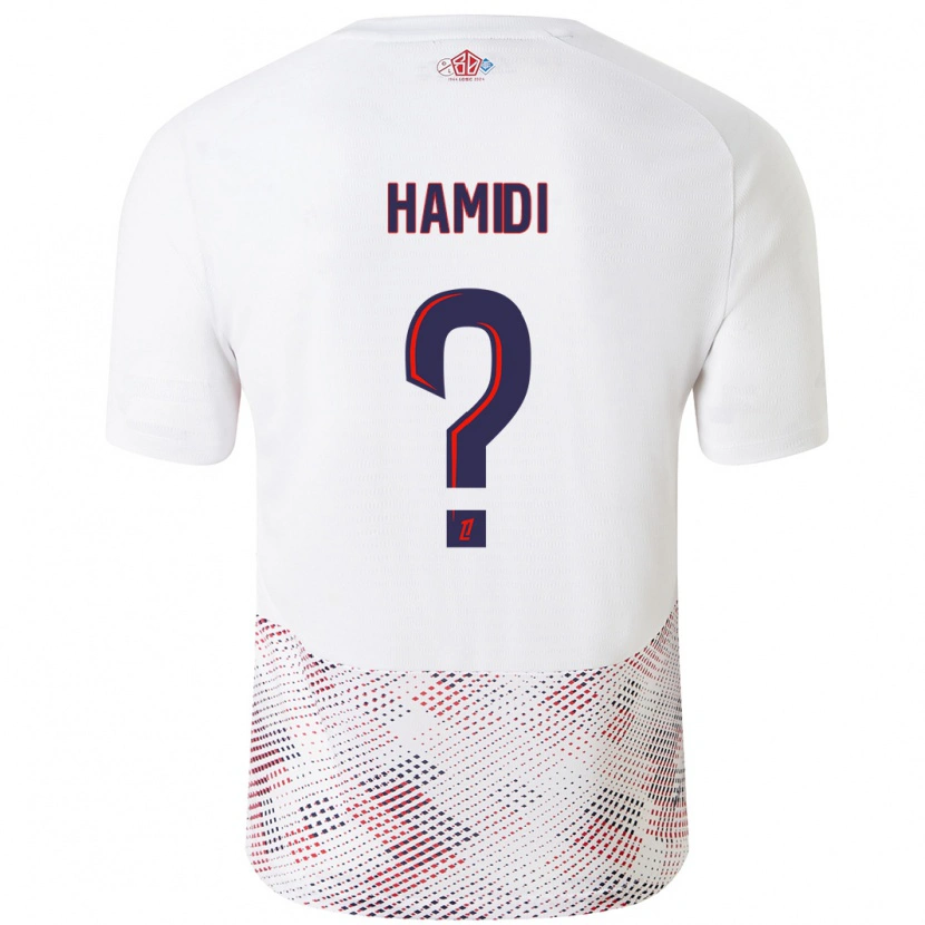 Danxen Uomo Maglia Kamel Hamidi #0 Bianco Blu Reale Kit Gara Away 2024/25 Maglietta
