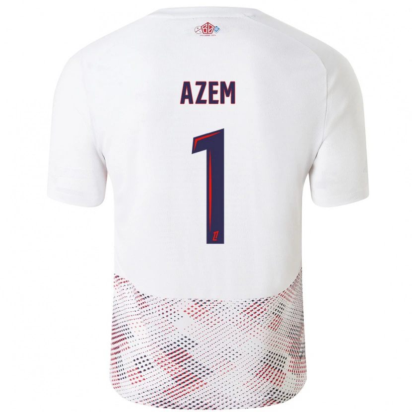 Danxen Uomo Maglia Floriane Azem #1 Bianco Blu Reale Kit Gara Away 2024/25 Maglietta