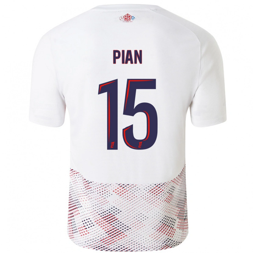 Danxen Uomo Maglia Julie Pian #15 Bianco Blu Reale Kit Gara Away 2024/25 Maglietta