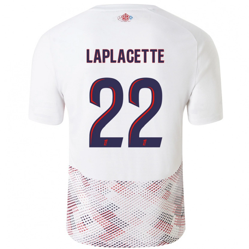 Danxen Uomo Maglia Tess Laplacette #22 Bianco Blu Reale Kit Gara Away 2024/25 Maglietta