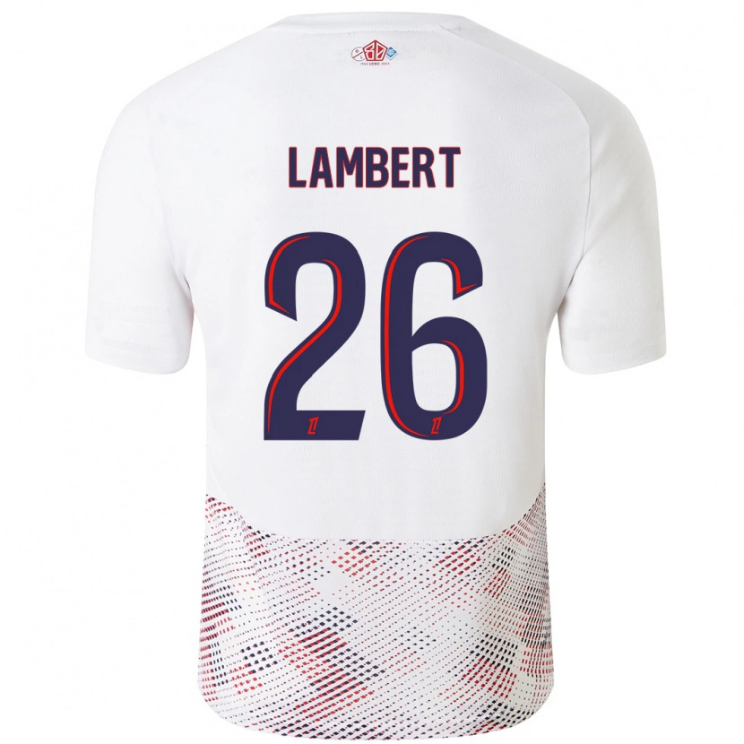 Danxen Uomo Maglia Anaïs Lambert #26 Bianco Blu Reale Kit Gara Away 2024/25 Maglietta