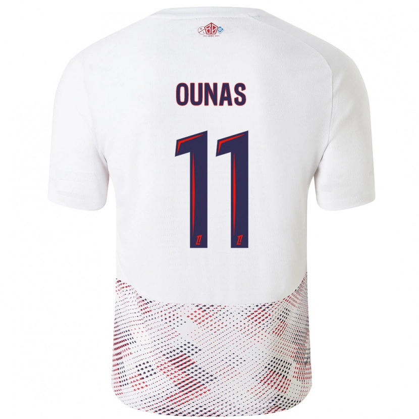 Danxen Uomo Maglia Adam Ounas #11 Bianco Blu Reale Kit Gara Away 2024/25 Maglietta