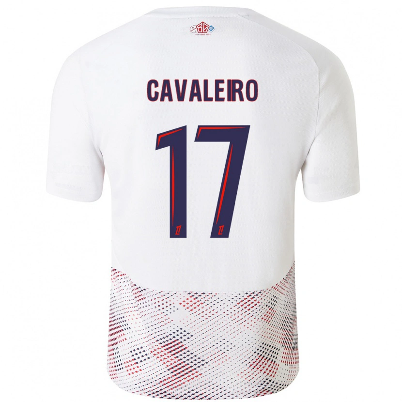 Danxen Uomo Maglia Ivan Cavaleiro #17 Bianco Blu Reale Kit Gara Away 2024/25 Maglietta