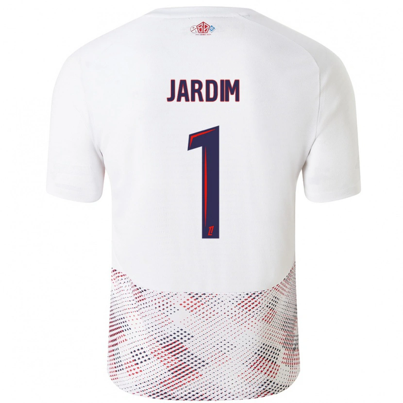Danxen Uomo Maglia Leo Jardim #1 Bianco Blu Reale Kit Gara Away 2024/25 Maglietta