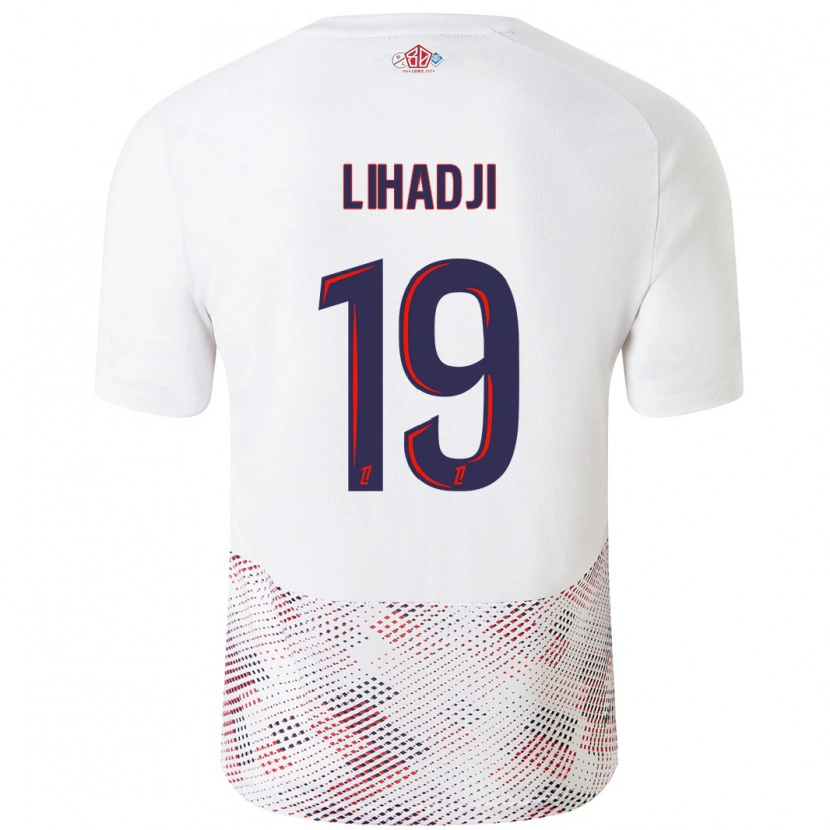 Danxen Uomo Maglia Isaac Lihadji #19 Bianco Blu Reale Kit Gara Away 2024/25 Maglietta