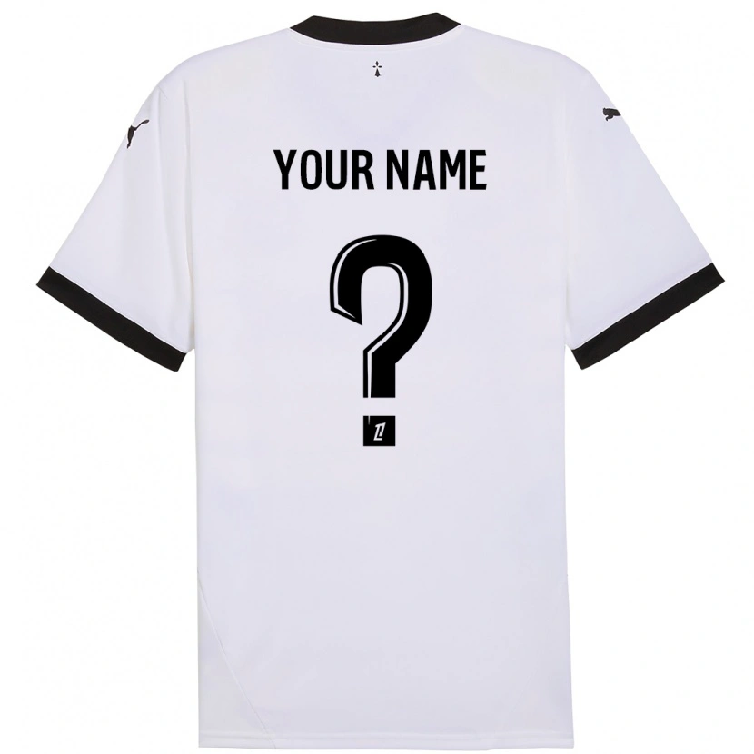 Danxen Uomo Maglia Il Tuo Nome #0 Bianco Nero Kit Gara Away 2024/25 Maglietta