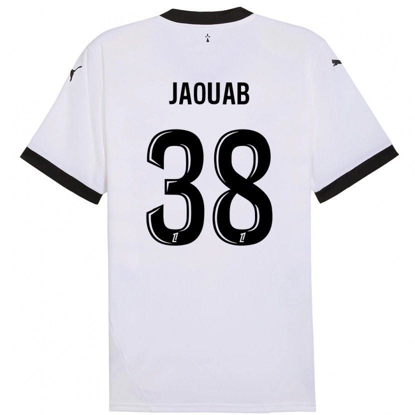 Danxen Uomo Maglia Mohamed Jaouab #38 Bianco Nero Kit Gara Away 2024/25 Maglietta