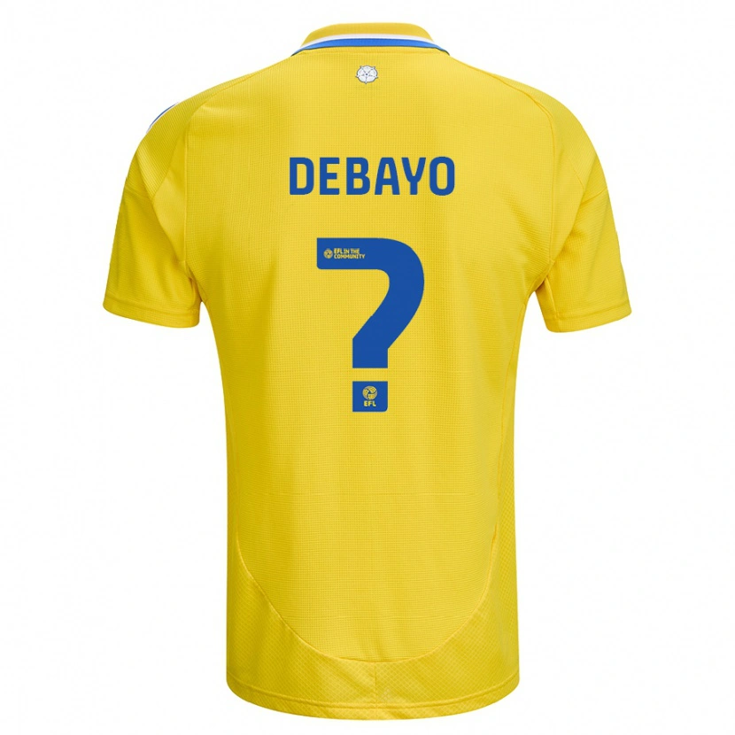 Danxen Uomo Maglia James Debayo #0 Giallo Blu Kit Gara Away 2024/25 Maglietta