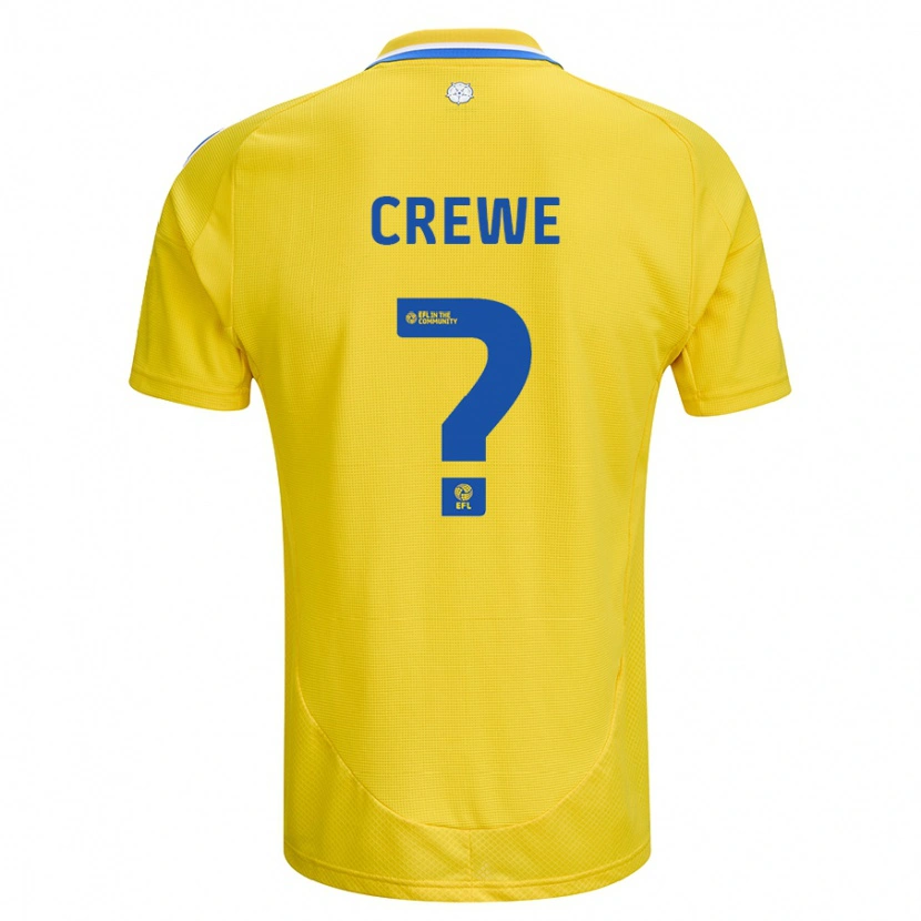Danxen Uomo Maglia Charlie Crew #0 Giallo Blu Kit Gara Away 2024/25 Maglietta