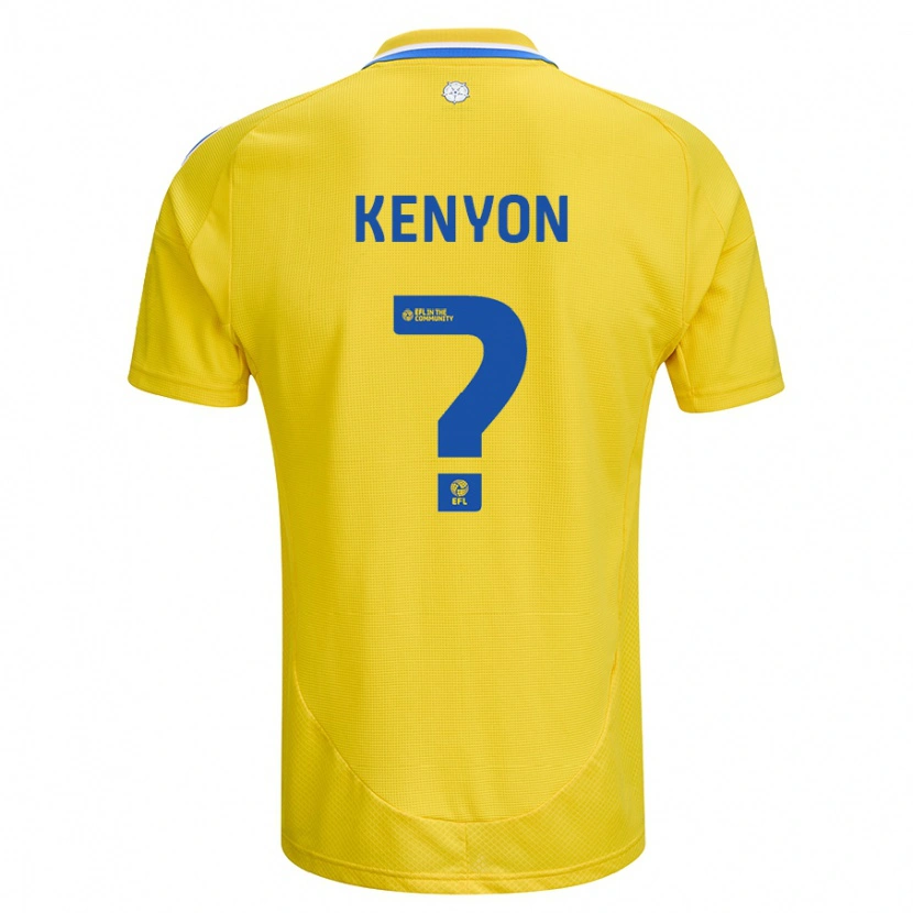 Danxen Uomo Maglia George Kenyon #0 Giallo Blu Kit Gara Away 2024/25 Maglietta