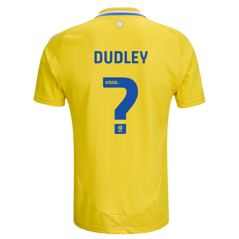 Danxen Uomo Maglia Louie Dudley #0 Giallo Blu Kit Gara Away 2024/25 Maglietta